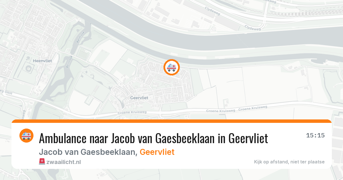 Ambulance naar Jacob van Gaesbeeklaan in Geervliet — 23 mei 2026