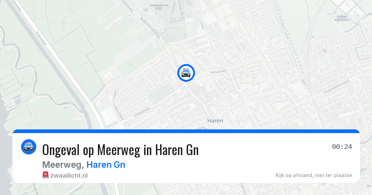 Ongeval op Meerweg in Haren Gn — 9 apr 2026
