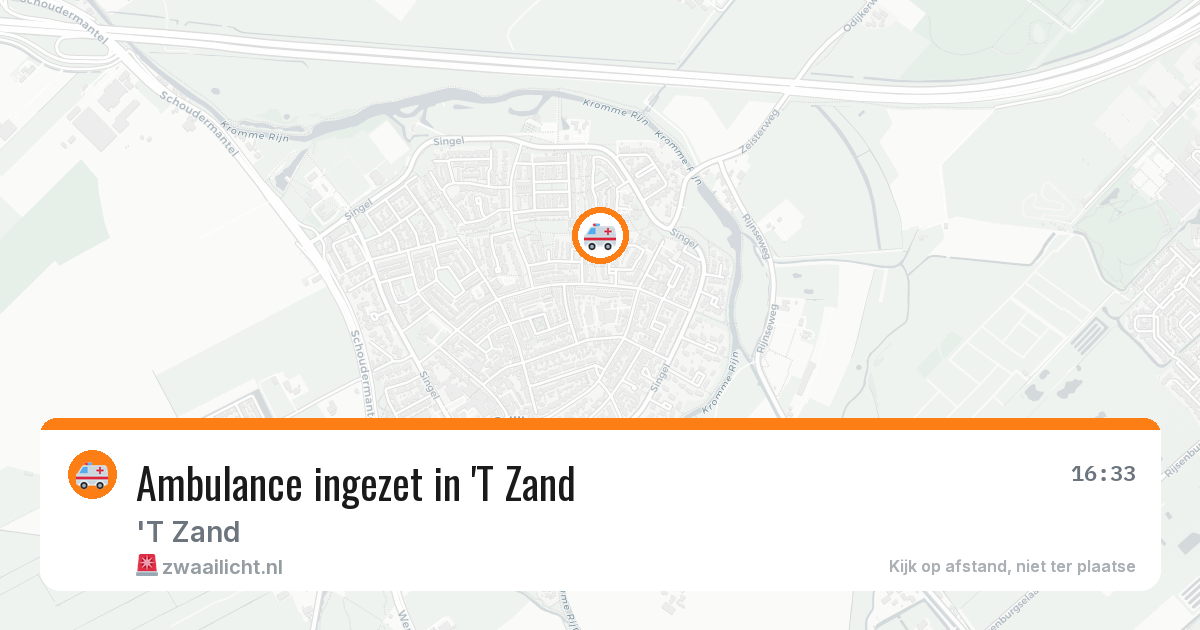 Ambulance ingezet in 'T Zand — 26 jun 2026
