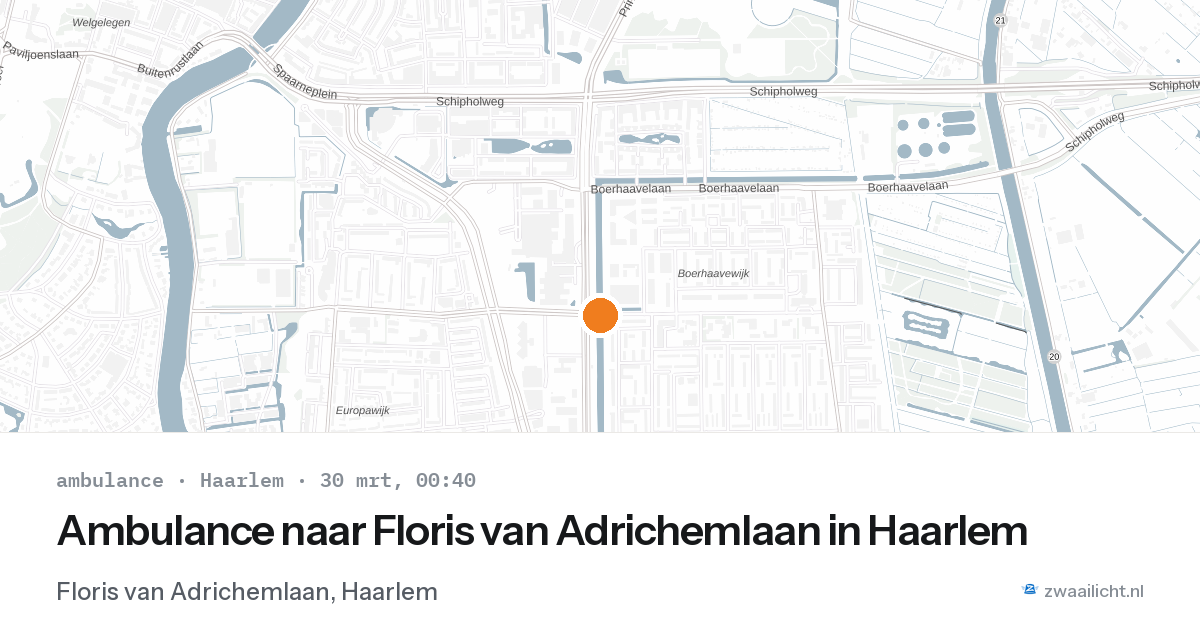 Ambulance naar Floris van Adrichemlaan in Haarlem — 29 mrt 2026