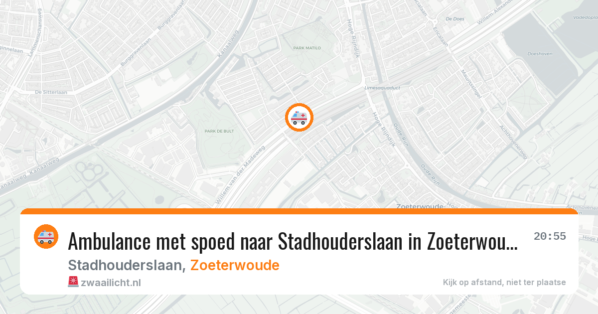 Ambulance met spoed naar Stadhouderslaan in Zoeterwoude — 13 aug 2026