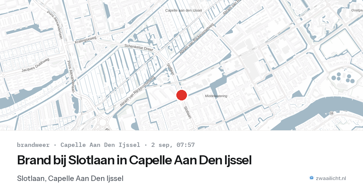 Brand bij Slotlaan in Capelle Aan Den Ijssel — 2 sep 2026