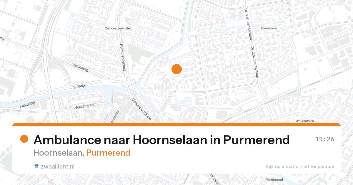 Ambulance naar Hoornselaan in Purmerend — 28 aug 2026