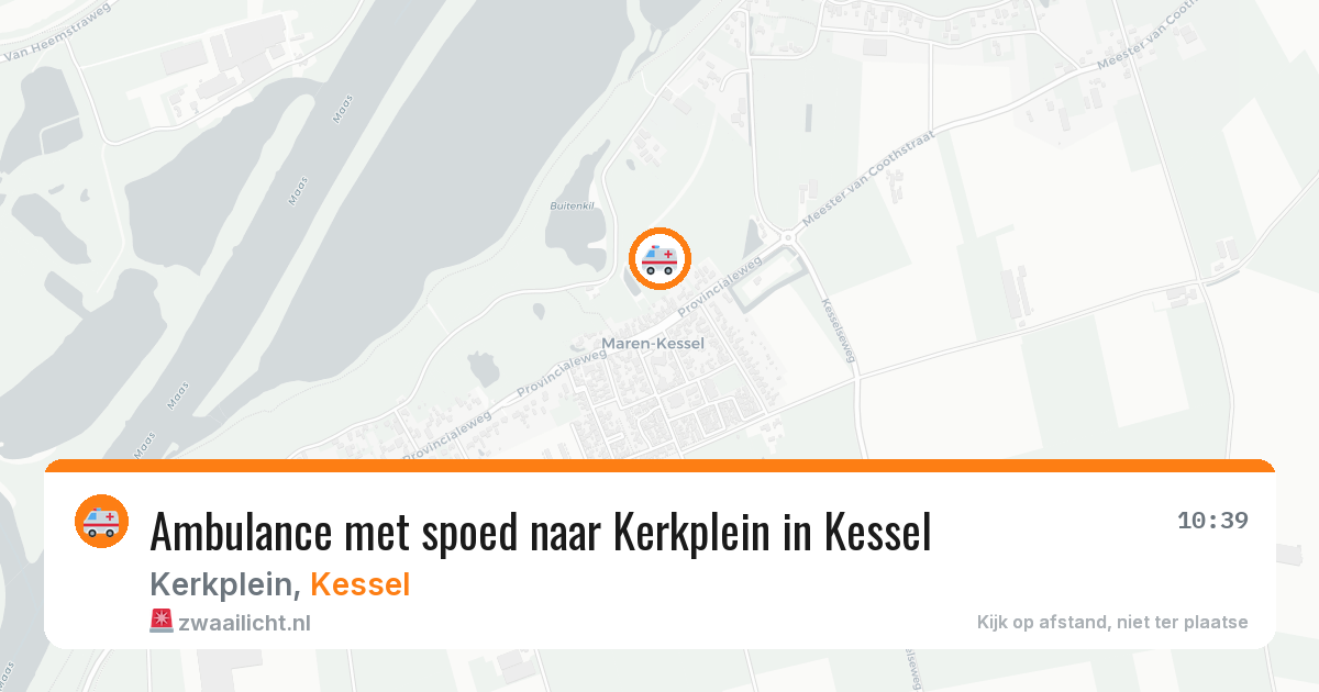 Ambulance met spoed naar Kerkplein in Kessel — 22 jul 2026