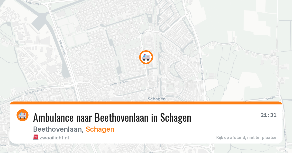 Ambulance naar Beethovenlaan in Schagen — 8 feb 2026