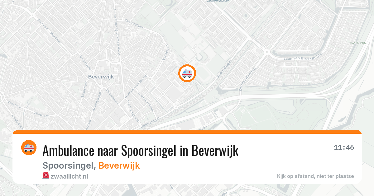 Ambulance naar Spoorsingel in Beverwijk — 12 aug 2026