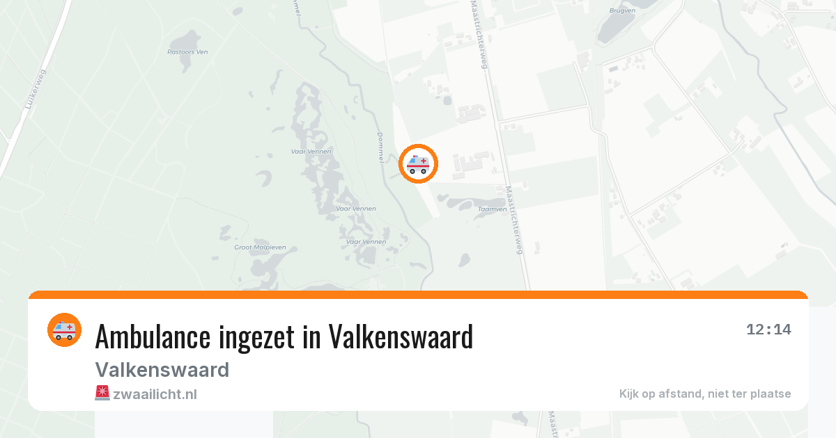 Ambulance ingezet in Valkenswaard — 12 mei 2026