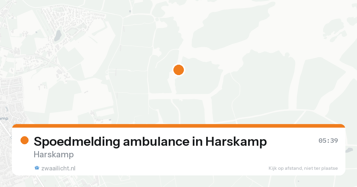Spoedmelding ambulance in Harskamp — 17 aug 2026