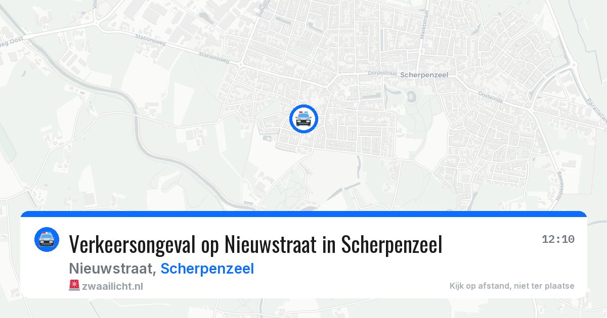 Verkeersongeval op Nieuwstraat in Scherpenzeel — 6 aug 2026