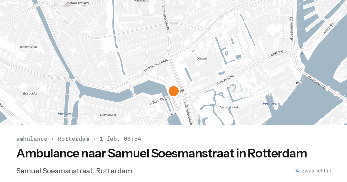 Ambulance naar Samuel Soesmanstraat in Rotterdam — 1 feb 2026
