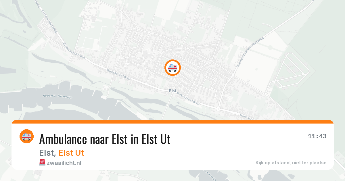 Ambulance naar Elst in Elst Ut — 3 aug 2026