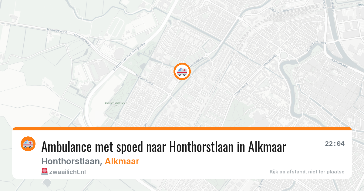 Ambulance met spoed naar Honthorstlaan in Alkmaar — 1 aug 2026