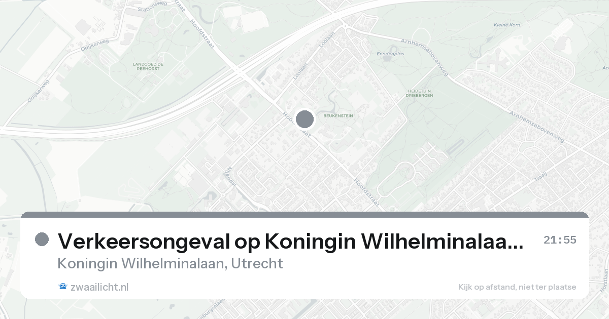 Verkeersongeval op Koningin Wilhelminalaan in Utrecht — 23 feb 2026