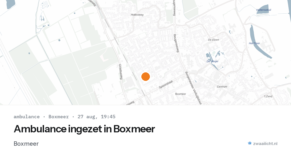 Ambulance ingezet in Boxmeer — 27 aug 2026