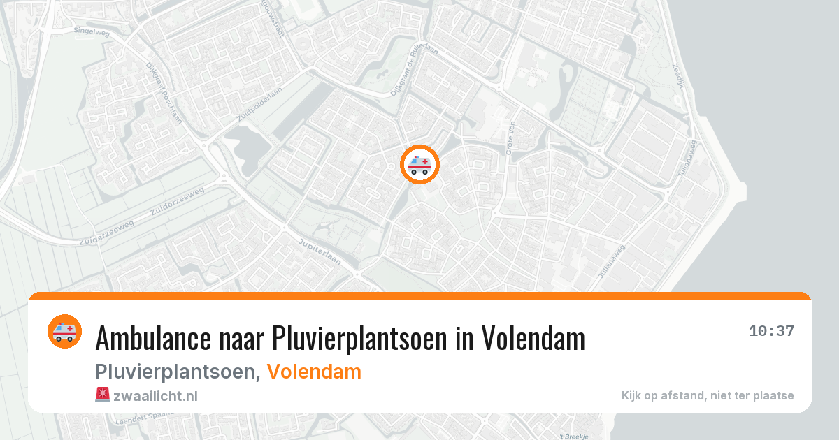 Ambulance naar Pluvierplantsoen in Volendam — 1 aug 2026