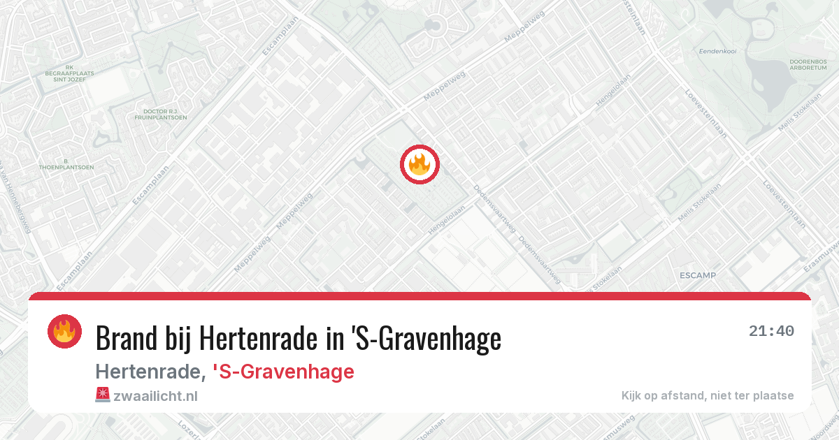 Brand bij Hertenrade in 'S-Gravenhage — 2 aug 2026