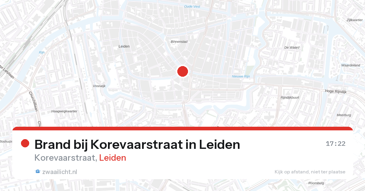 Brand bij Korevaarstraat in Leiden — 10 mrt 2026