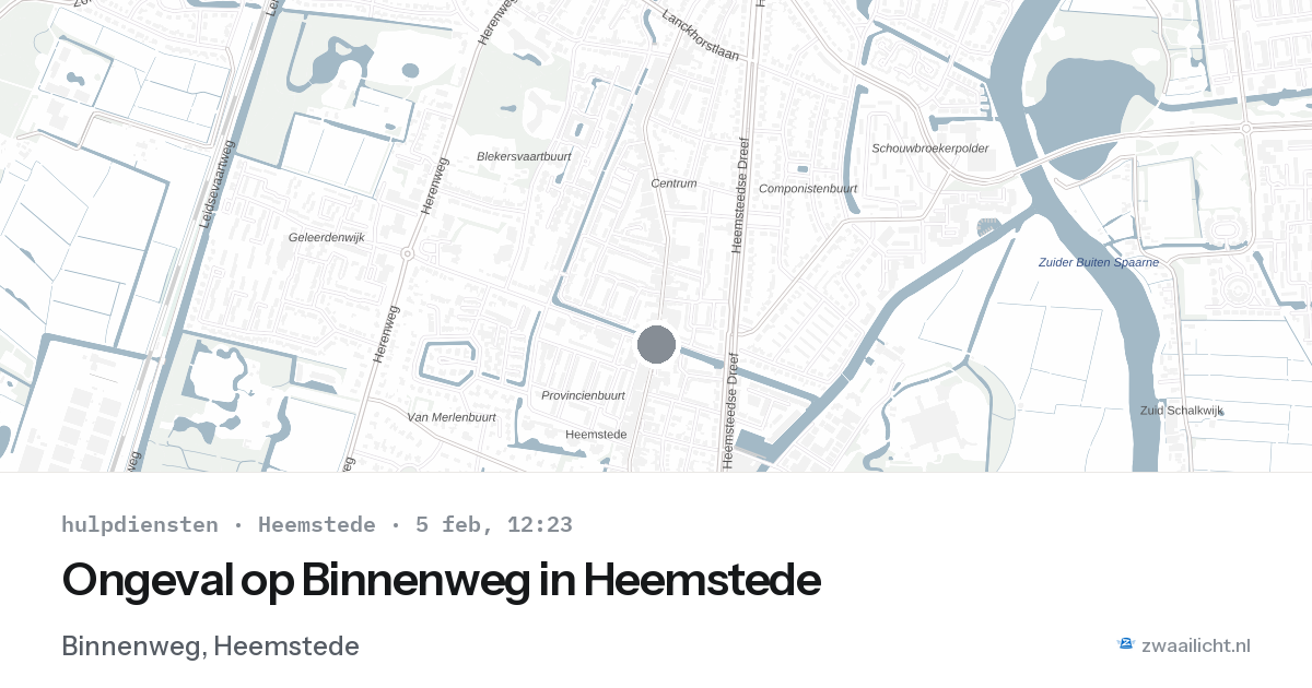 Ongeval op Binnenweg in Heemstede — 5 feb 2026