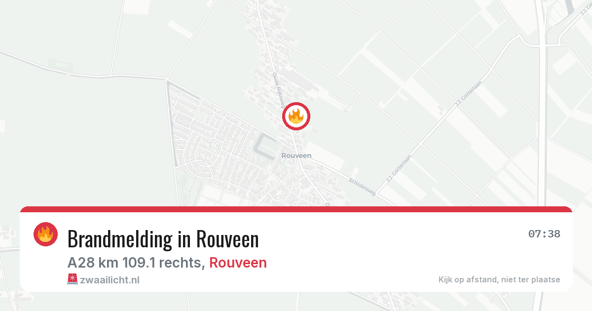 Brandmelding in Rouveen — 28 jul 2026