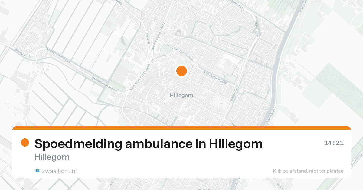 Spoedmelding ambulance in Hillegom — 4 jun 2026