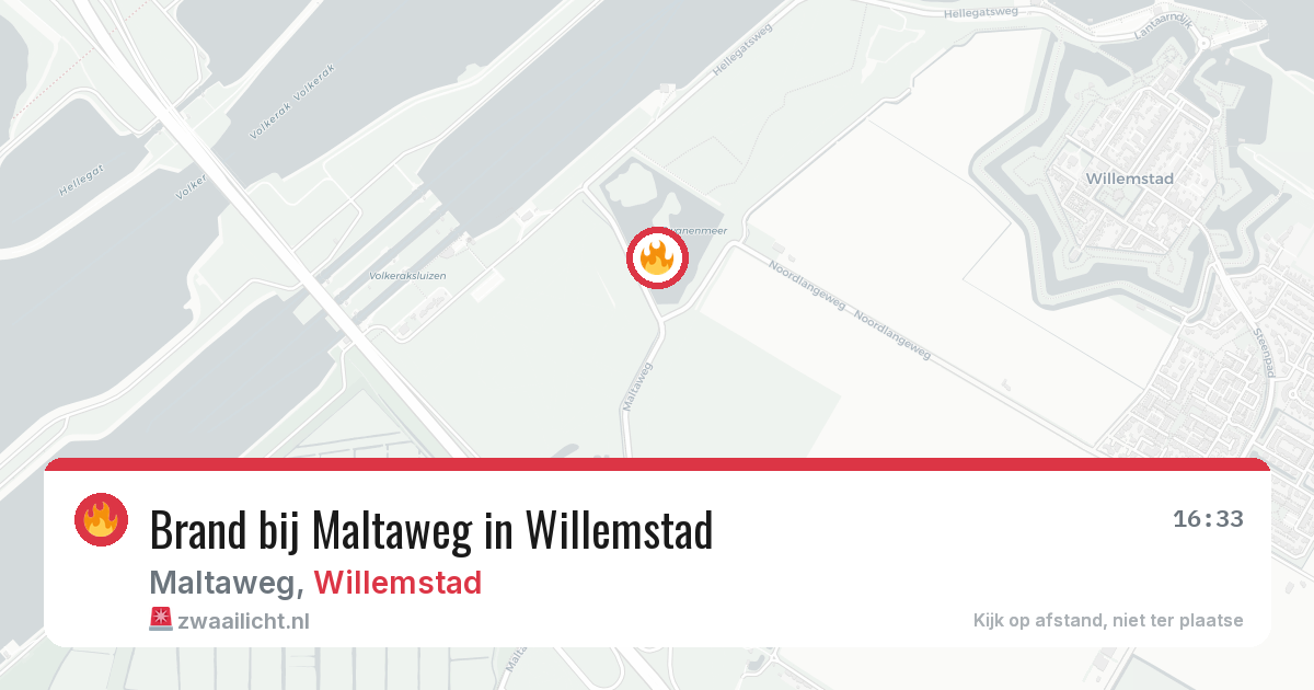 Brand bij Maltaweg in Willemstad — 12 apr 2026