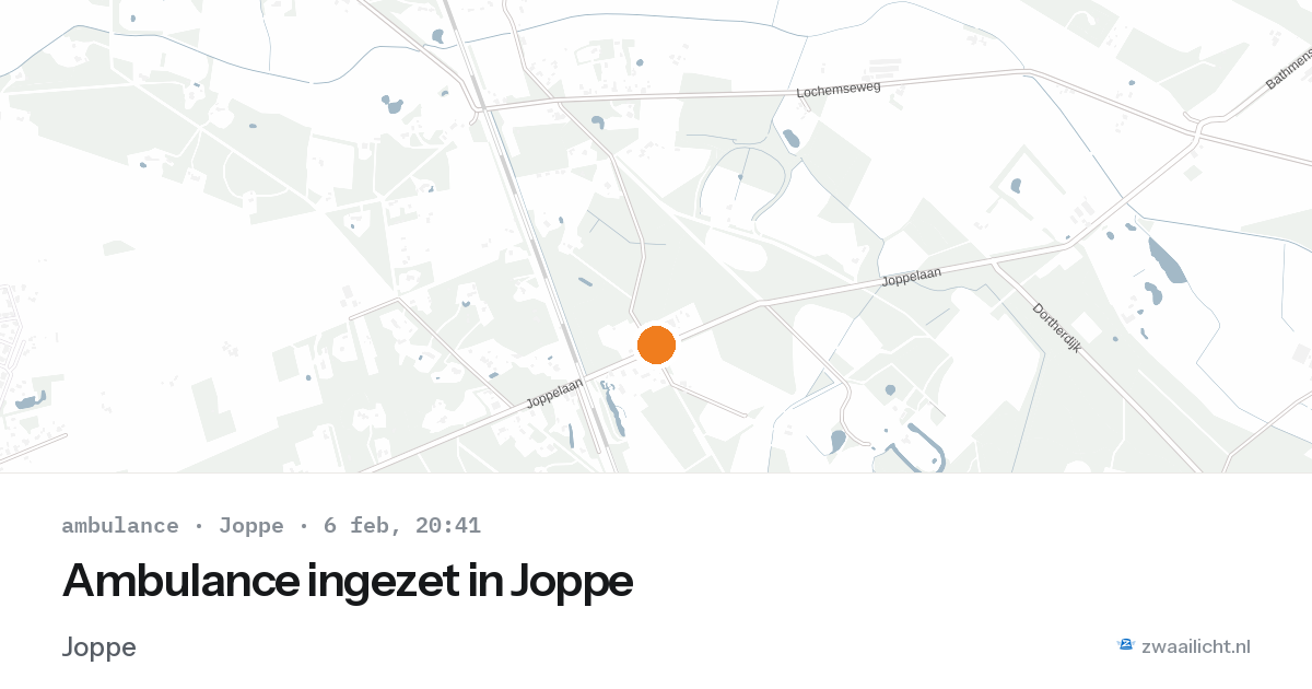 Ambulance ingezet in Joppe — 6 feb 2026