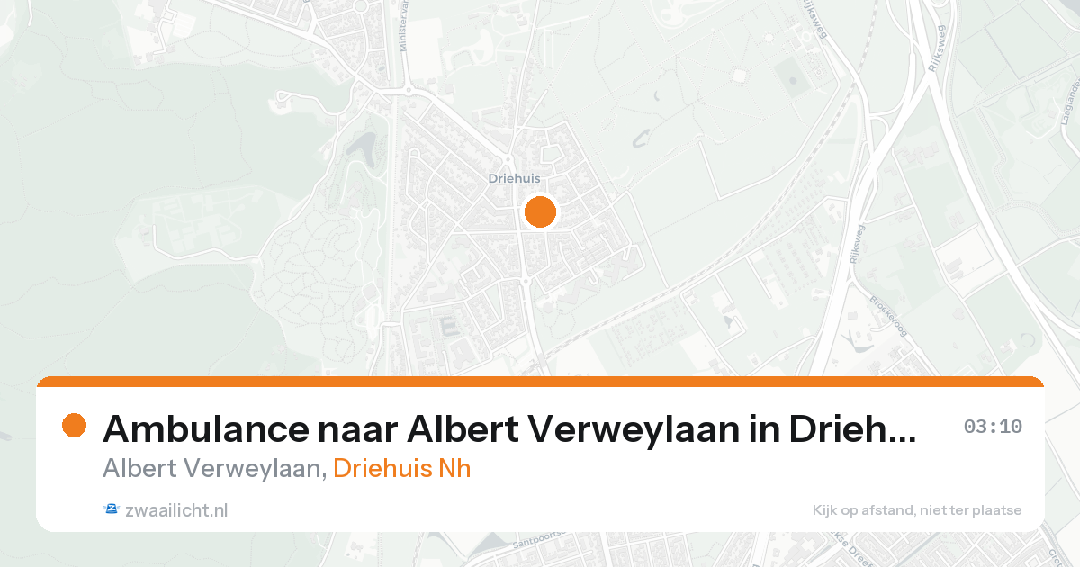 Ambulance naar Albert Verweylaan in Driehuis Nh — 17 aug 2026
