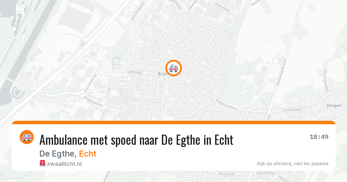 Ambulance met spoed naar De Egthe in Echt — 6 jul 2026