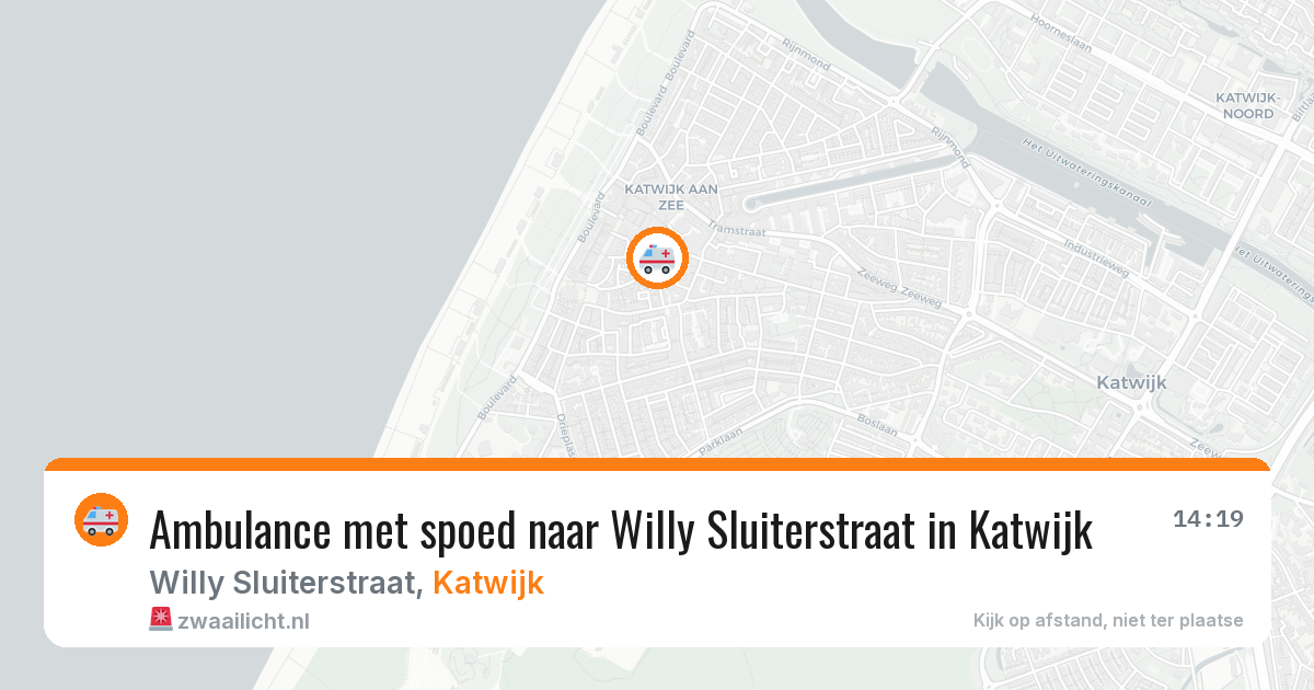 Ambulance met spoed naar Willy Sluiterstraat in Katwijk — 4 apr 2026
