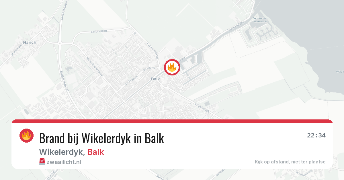 Brand bij Wikelerdyk in Balk — 21 jun 2026