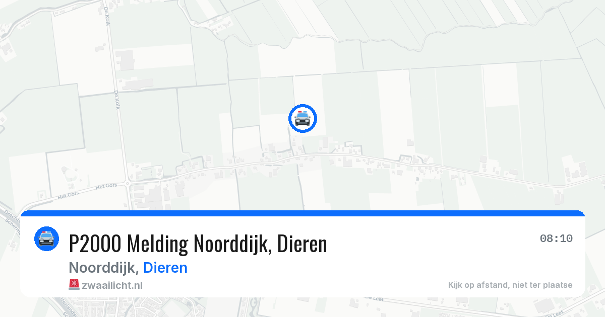 P2000 Melding Noorddijk, Dieren — 27 mei 2026