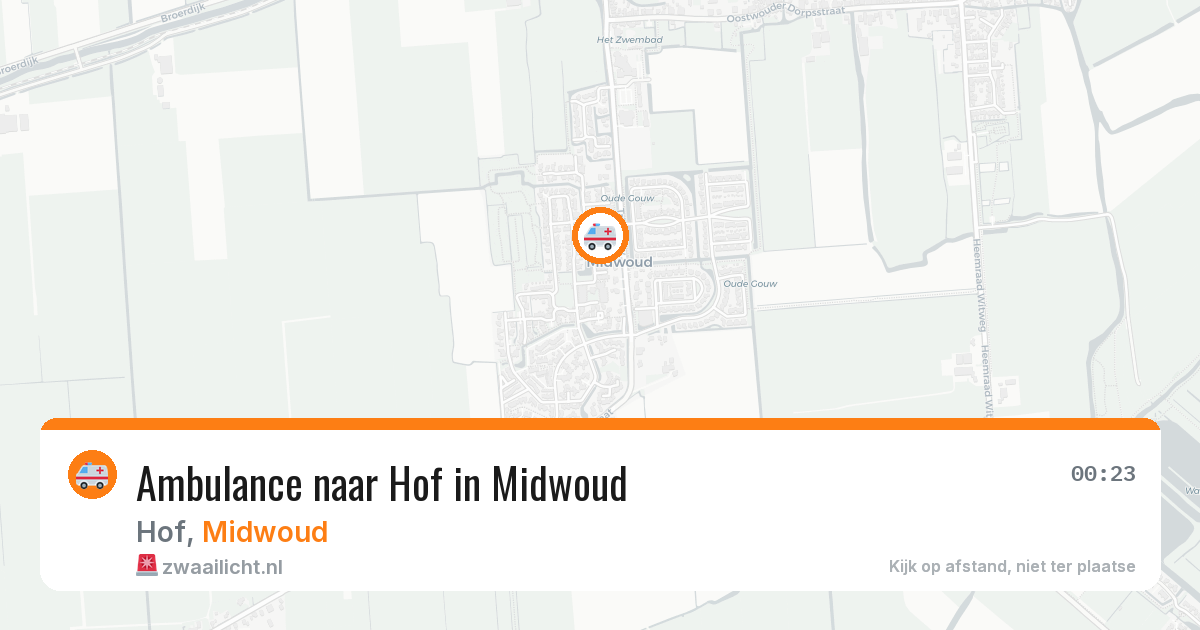 Ambulance naar Hof in Midwoud — 18 mei 2026