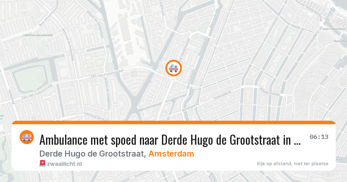 Ambulance met spoed naar Derde Hugo de Grootstraat in Amsterdam — 27 apr 2026