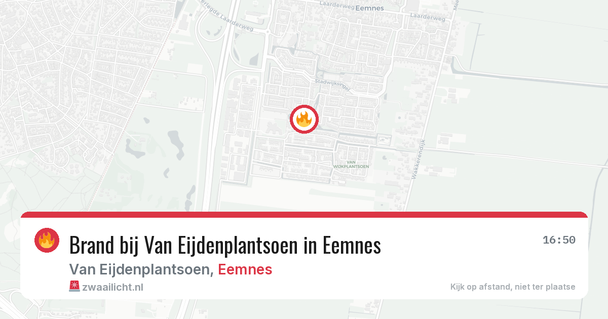 Brand bij Van Eijdenplantsoen in Eemnes — 23 jun 2026