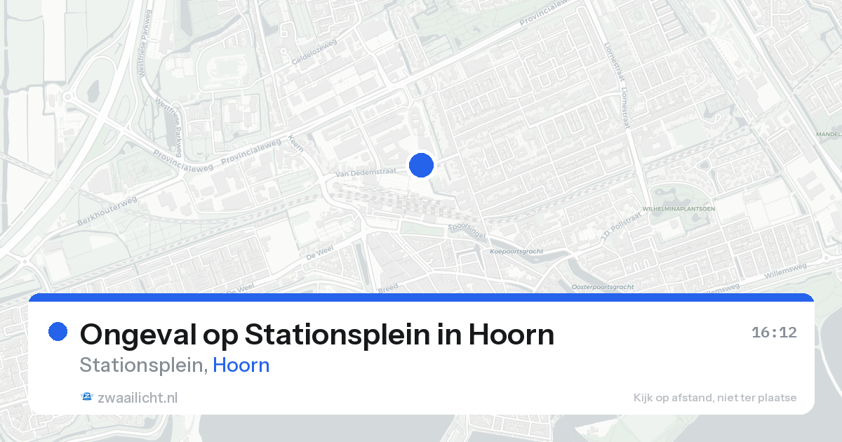 Ongeval op Stationsplein in Hoorn — 20 aug 2026
