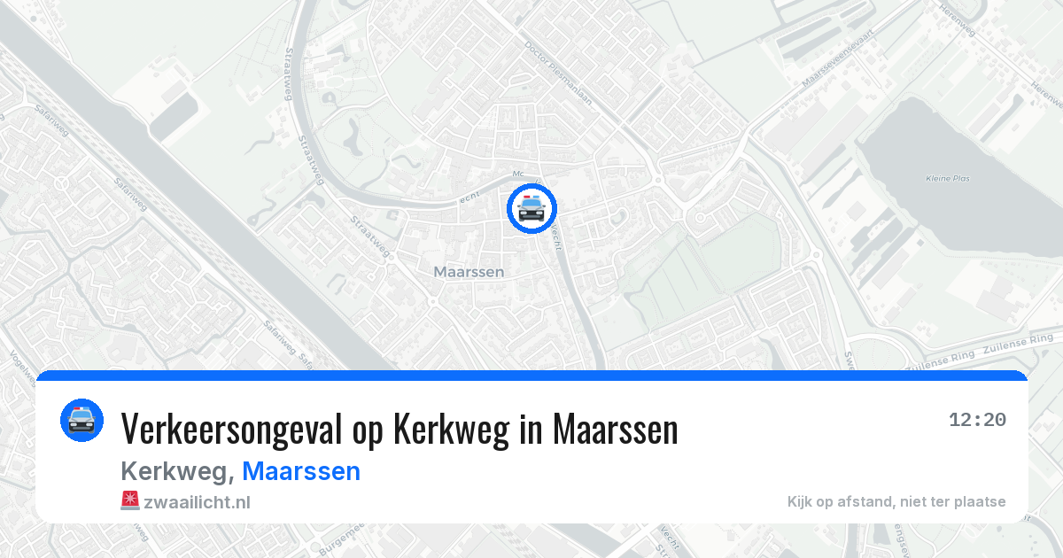 Verkeersongeval op Kerkweg in Maarssen — 13 apr 2026