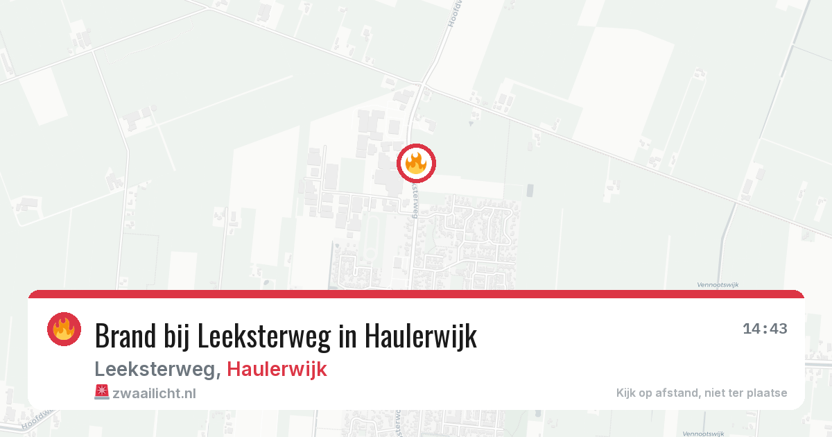 Brand bij Leeksterweg in Haulerwijk — 29 jun 2026