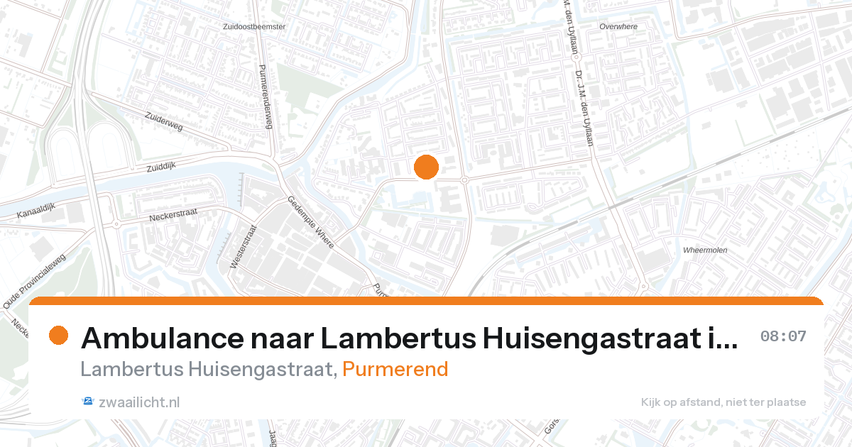 Ambulance naar Lambertus Huisengastraat in Purmerend — 21 jul 2026