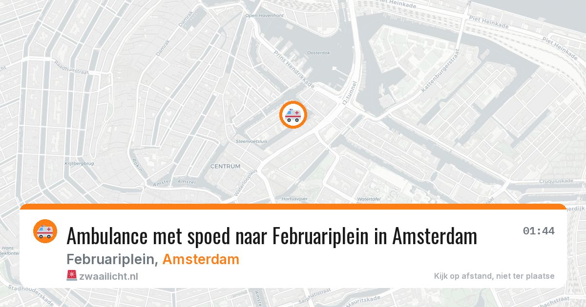 Ambulance met spoed naar Februariplein in Amsterdam — 31 jul 2026