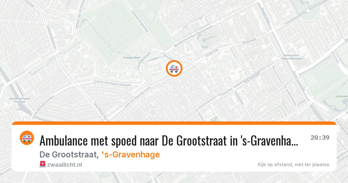 Ambulance met spoed naar De Grootstraat in 's-Gravenhage — 22 mei 2026