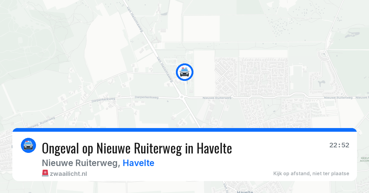 Ongeval op Nieuwe Ruiterweg in Havelte — 19 apr 2026