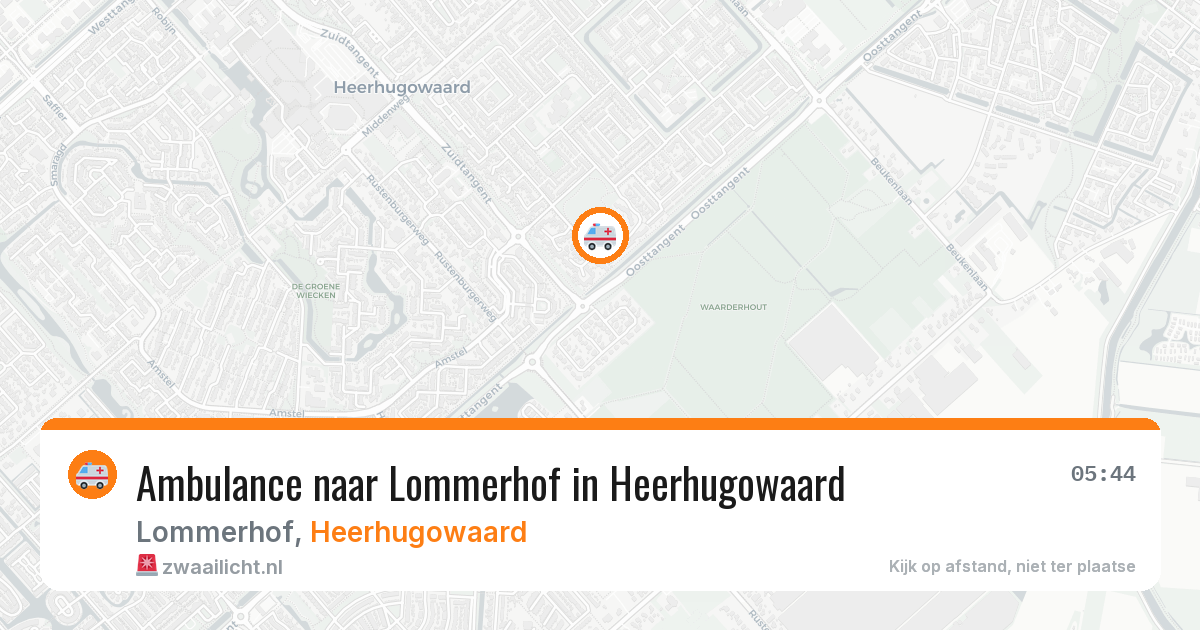 Ambulance naar Lommerhof in Heerhugowaard — 9 aug 2026
