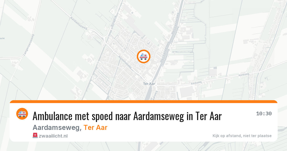 Ambulance met spoed naar Aardamseweg in Ter Aar — 20 jan 2026