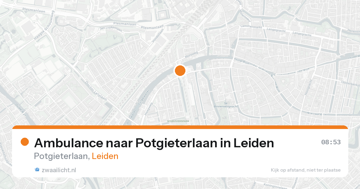 Ambulance naar Potgieterlaan in Leiden — 15 aug 2026