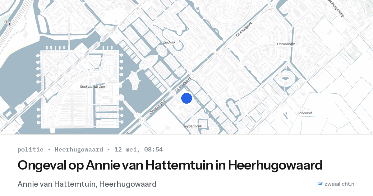 Ongeval op Annie van Hattemtuin in Heerhugowaard — 12 mei 2026