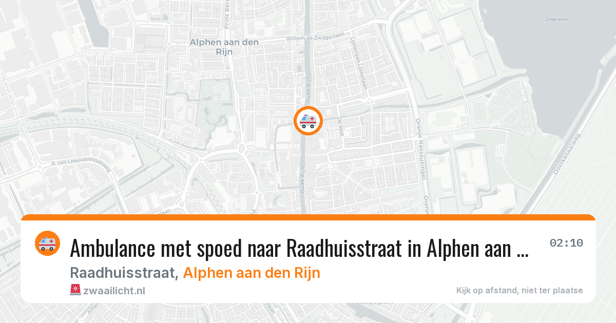 Ambulance met spoed naar Raadhuisstraat in Alphen aan den Rijn — 23 mei 2026