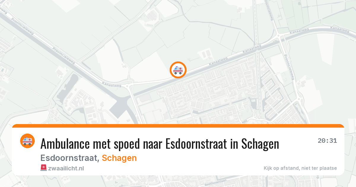 Ambulance met spoed naar Esdoornstraat in Schagen — 14 jul 2026