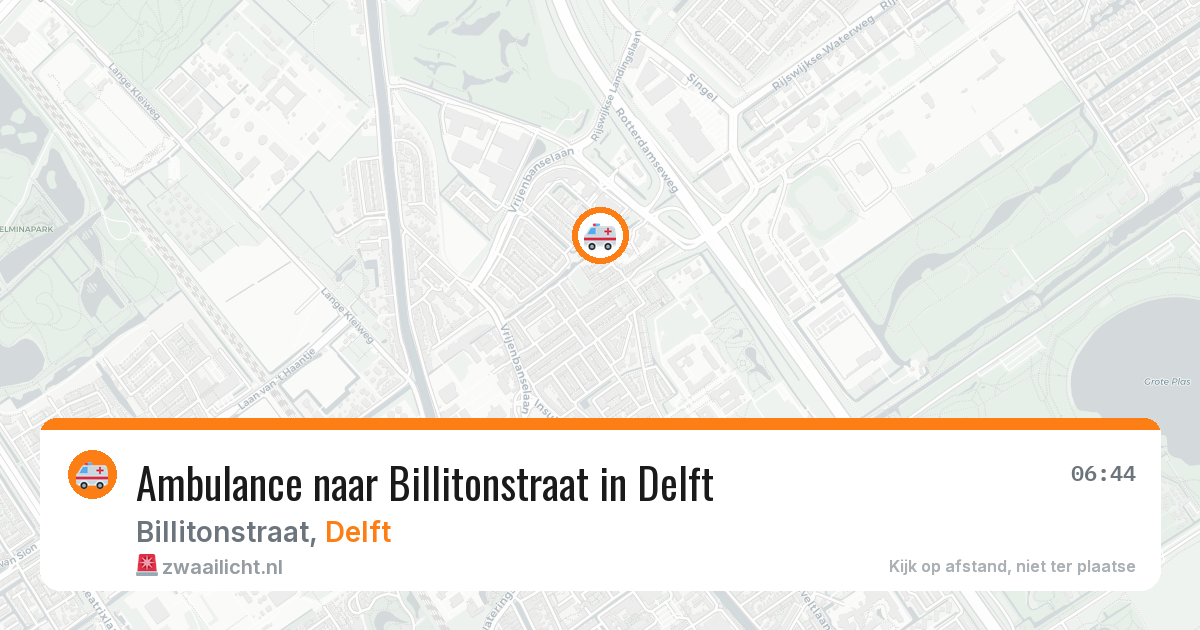 Ambulance naar Billitonstraat in Delft — 10 aug 2026