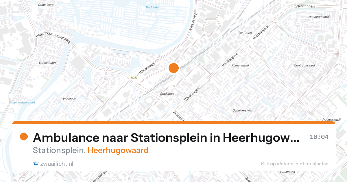 Ambulance naar Stationsplein in Heerhugowaard — 11 jun 2026