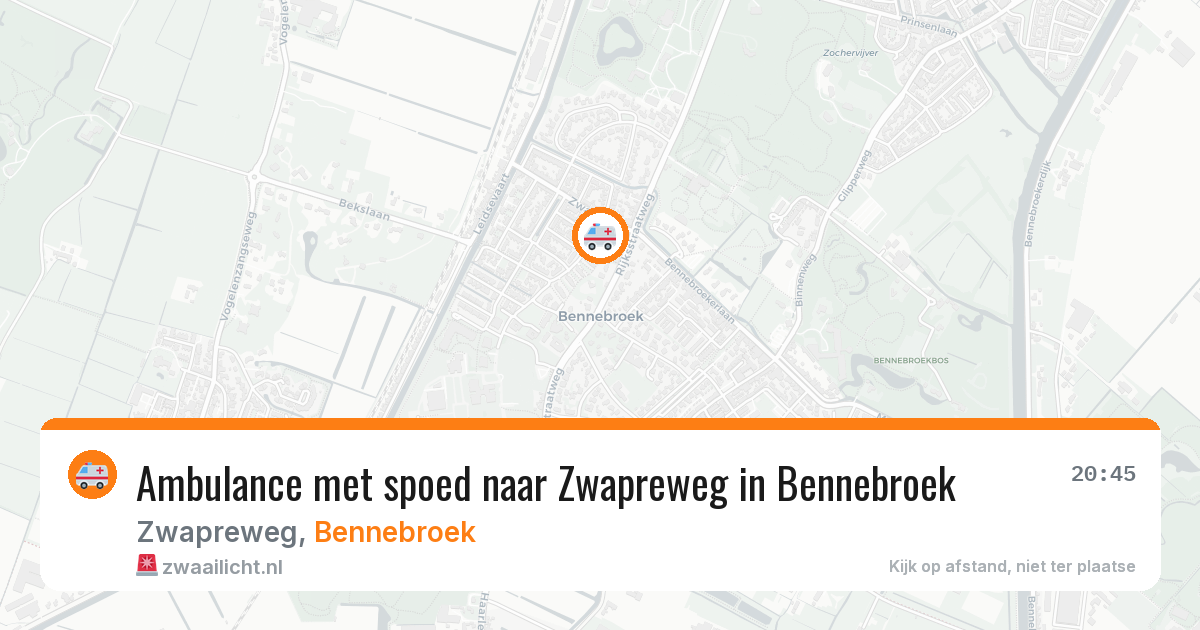 Ambulance met spoed naar Zwapreweg in Bennebroek — 4 apr 2026